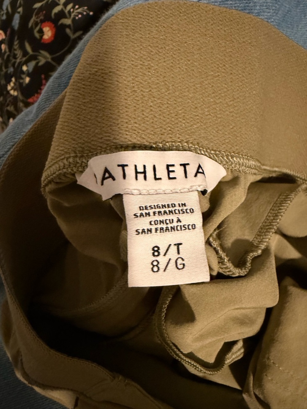 Athleta Olive Green Active Pants 8T - Picture 4 of 5